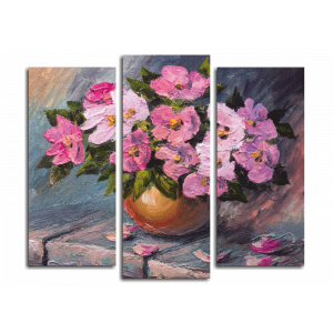 Модульная картина Натюрморт цветы на столе