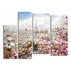 Модульная картина Париж, вид сверху