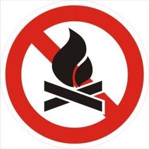 Наклейка Не разжигать костры